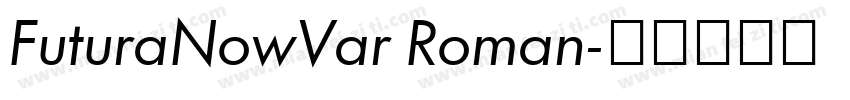 FuturaNowVar Roman字体转换